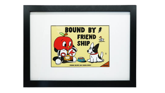 Apple Dude & Dubby Dog Series -【BOUND BY FRIENDSHIP 】Print With Frame