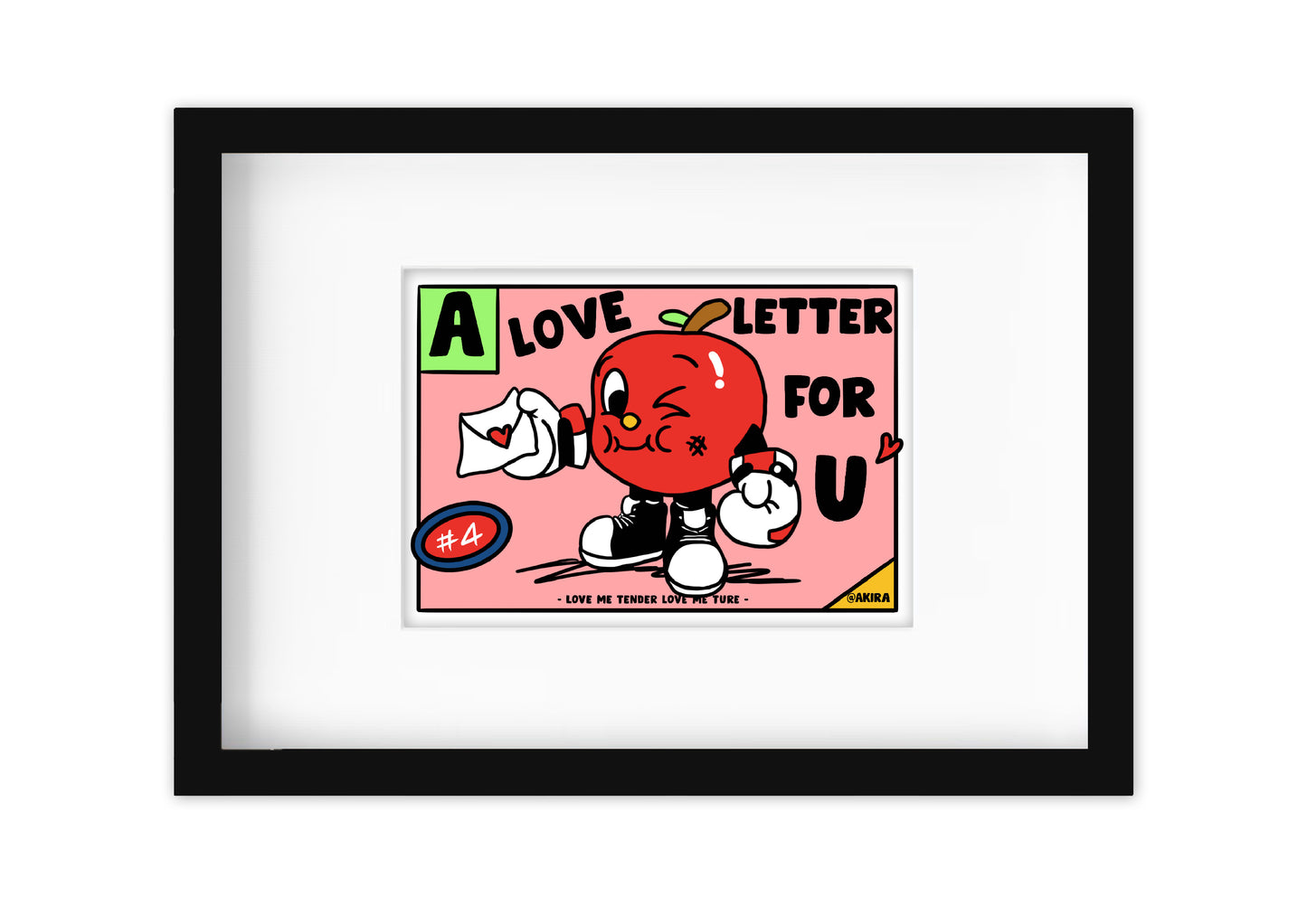 Apple Dude Illustration Series -【A LOVE LETTER FOR U】Print With Frame