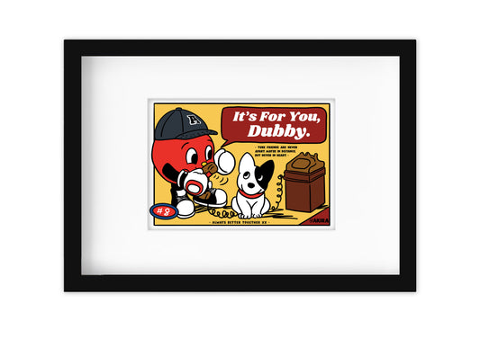 Apple Dude & Dubby Dog Series -【It's for You,Dubby.】Print With Frame